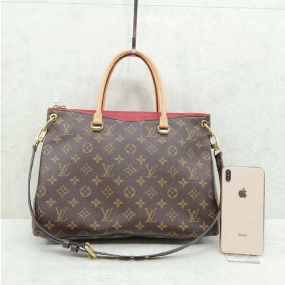 ⭐️LOUIS VUITTON PALLAS BROWN RED MONOGRAM CANVAS⭐️ - Picture 2 of 11